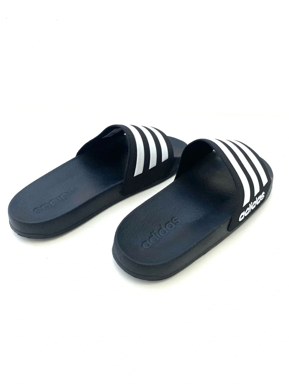 Adidas Youth Blue/White Adilette Shower Slides Sz 4